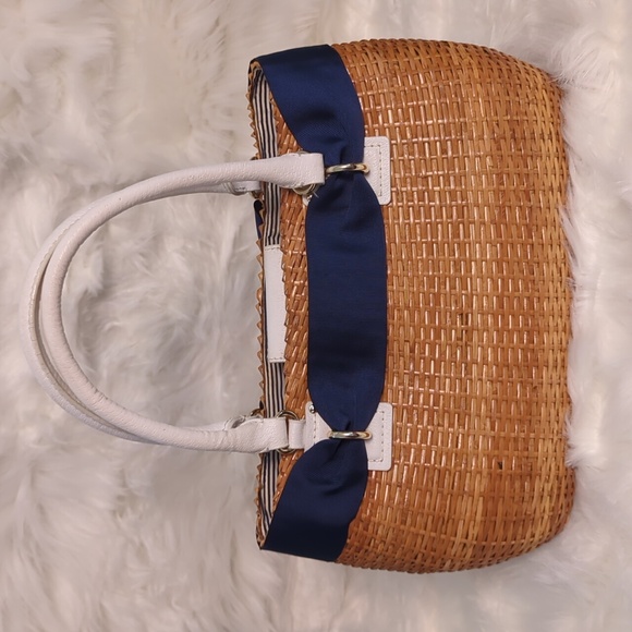 KATE SPADE Vintage Basket Bag w/Gosgrain Ribbon - Picture 2 of 7